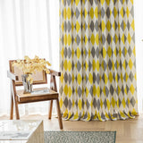 Rideau scandinave Prisme imprimé tamisant 140x260cm Jaune