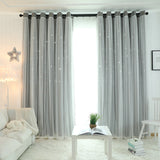 Rideau Étoiles avec Voilage Occultant 150 x H260cm Enfant Fille