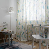 Voilage à œillets Oiseau-Mouche 140 x h240 Bleu