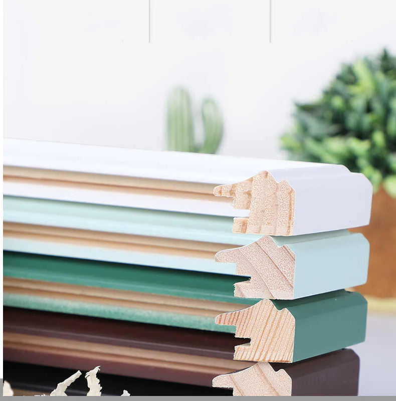 Lot de 15 Cadres Photos en Bois Alice Vert et Blanc Cadre Mural Décor