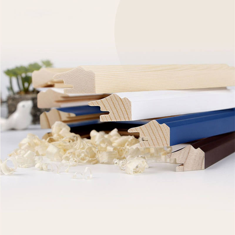 Set de 11 Cadres Photos Bois Bord de Mer Blanc et Bleu-Maisonfans.com