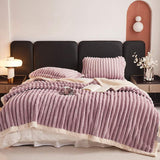Couverture Polaire Plaid Fourrure Laine 700 g/m² Rose
