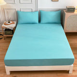 Drap Housse Drap Matelas Uni Confort Bleu Nuage-maisonfans.com
