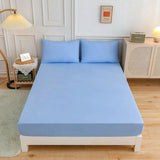 Drap Housse Drap Matelas Uni Confort Bleu Ocean-maisonfans.com