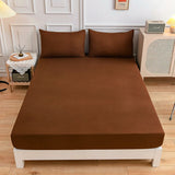 Drap Housse Drap Matelas Uni Confort Café-maisonfans.com