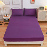 Drap Housse Drap Matelas Uni Confort Violet-maisonfans.com