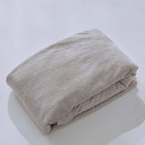 Linge de Lit Drap Housse Drap Matelas Uni Coton tricot Confort Adulte Café Clair