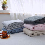 Linge de Lit Drap Housse Drap Matelas Uni Coton tricot Confort Adulte