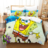 Housse de Couette Enfant et Deux Taies Bob L'eponge 240cm-maisonfans.com