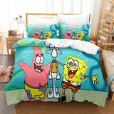 Housse de Couette Enfant et 2 Taies Bob L'eponge 240cm-maisonfans.com