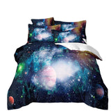 Housse de Couette Deux Taies 3D Galaxie Planète 1 Personne 2 Personnes