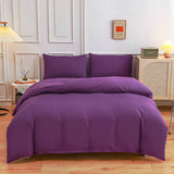 Housse de couette et deux taies d'oreiller confort violet 140cm, 240cm
