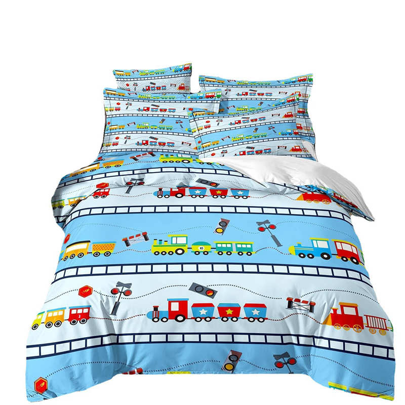 Housse de Couette Enfant et Deux Taies Remorque 3D 1 personne 2 personnes