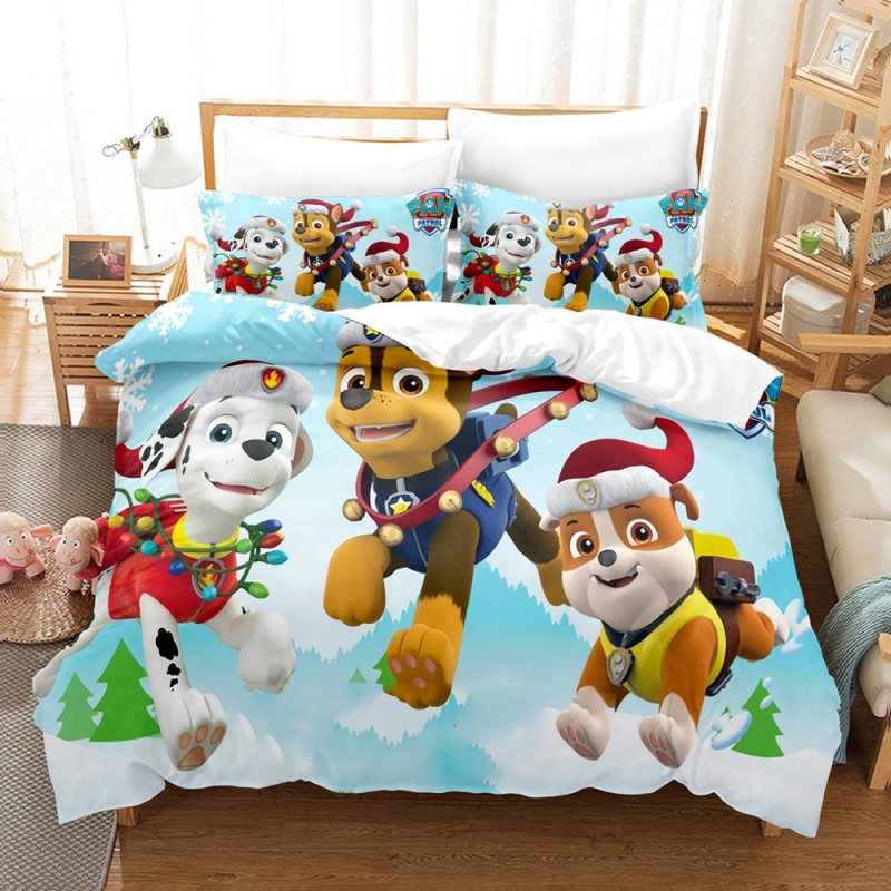 Housse de Couette 3D et Deux Taies PAW Pat Patrouille Enfant 240cm
