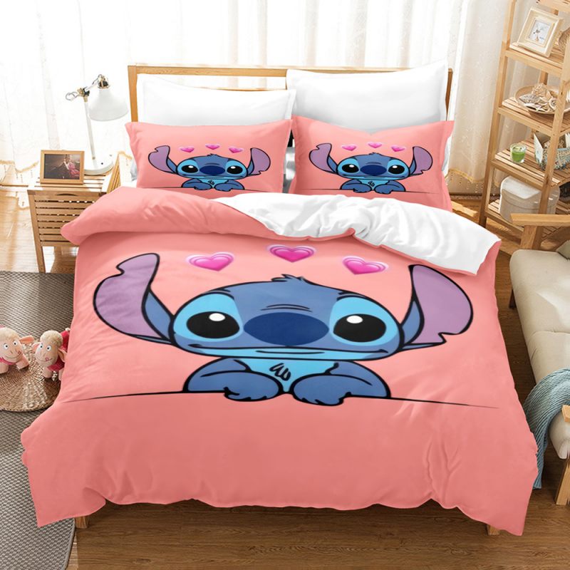 Housse de lit Stitch 1 personne Housse de couette 3D Stitch 200x200 cm Housse de lit Stitch 1 personne Housse de couette 3D Stitch 200x200 cm