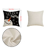 Housse de Coussin Noël Lot de 4 Noir 45cm Cadeau Sofa Canape Coussins