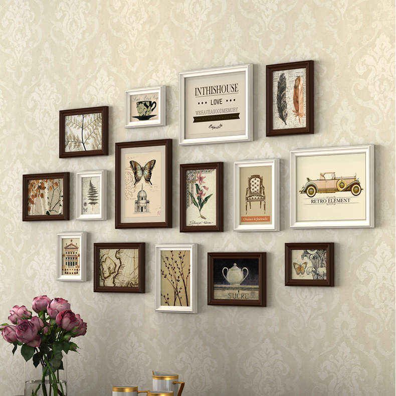 Lot de 15 Cadres Photos Ethnique Nature Bois Cadre Mural Pas Cher –  Maisonfans