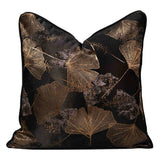 Lot de 2 Housses de Coussin Ginkgo Doré