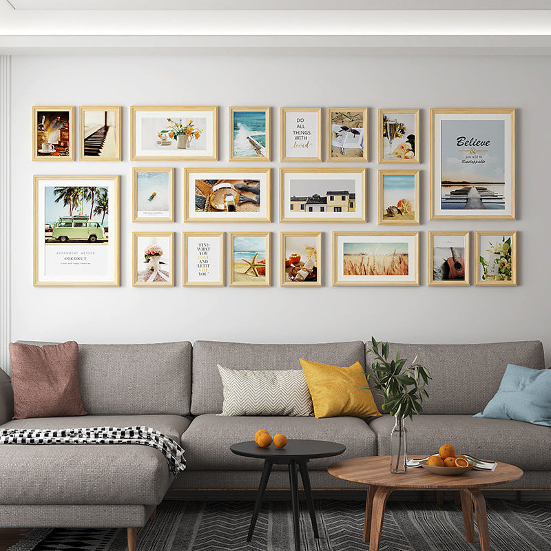 Lot de 20 Cadres Photos en Bois Naturel Paysage-maisonfans.com