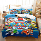 Housse de Couette et Deux Taies 3D PAW 140cm Chambre Enfant Fille