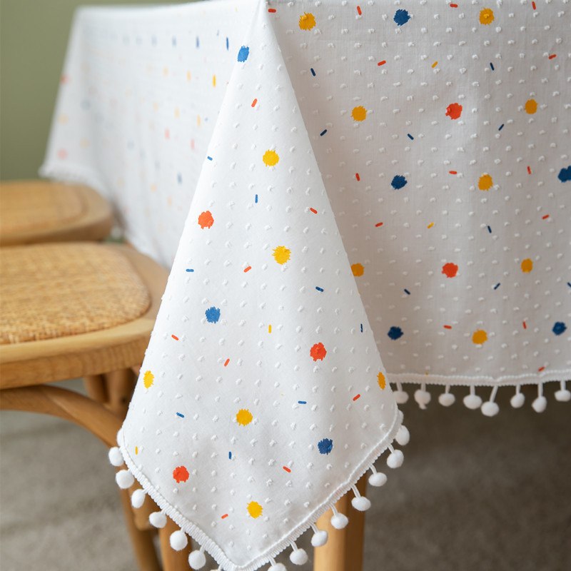 Nappe Coton à Pois Coloré