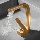 Robinet Lavabo Mitigeur Salle de Bain Moderne Design Laiton Noir Or
