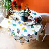Nappe de Table Ananas Imprimé Tropical Exotique Nappe Rectangulaire