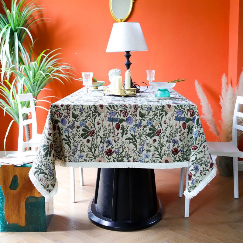 Nappe en Coton Imprimés Peinture à l'huile Fleurs-Maisonfans.com