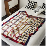 Douceur d'Intérieur Plaid Doux Graphique Moderne 180cm Chaud Canapé