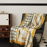 Douceur d'Intérieur Plaid Doux Graphique Moderne 180cm Chaud Canapé