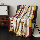 Douceur d'Intérieur Plaid Doux Graphique Moderne 180cm Chaud Canapé