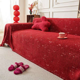 Noël Décor Housse de Canapé Protege Fauteuil Couvre Canapé Rouge