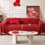 Noël Décor Housse de Canapé Protege Fauteuil Couvre Canapé Rouge
