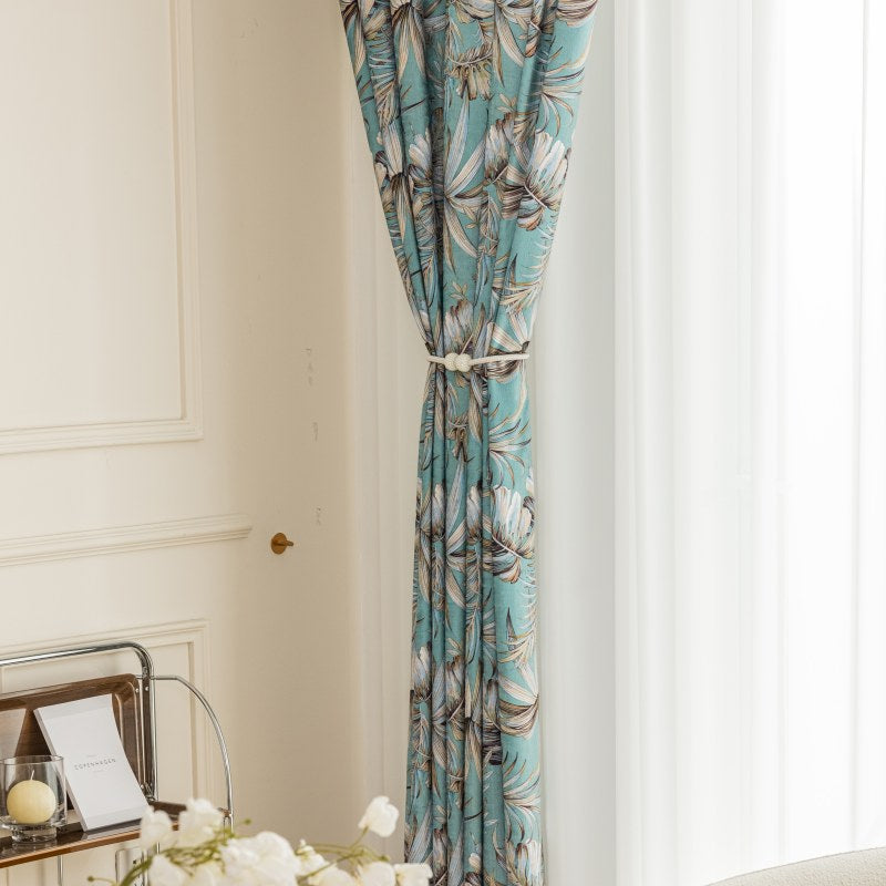 Rideau œillets Occultant Feuillage Exotique 140 X 240cm-maisonfans.com