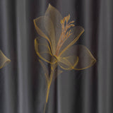 Rideau Fleur de Lys Satin Occultant Gris 140x260cm Salon-Maisonfans.com