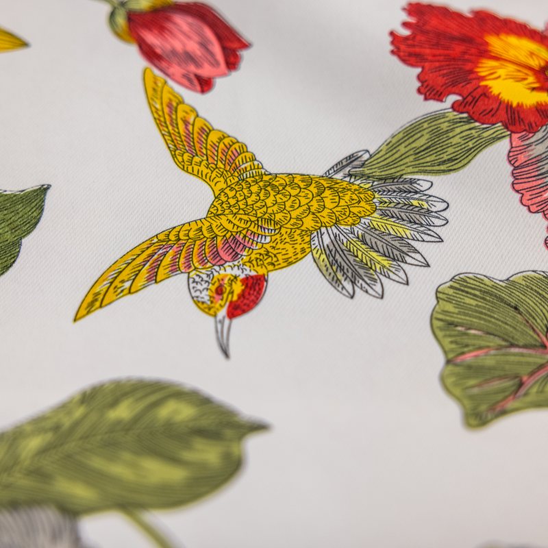 Rideau Floral Tamisant Fleur Printemps Fauvette Imprimé 140x260cm Salon