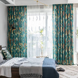 Rideau Végétal Occultant 140 x H240 cm Vert Feuille-maisonfans.com