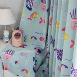 Rideau Enfant à œillets Occultant Poisson Couleur Exotique 140X240cm