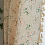 Rideaux Floraux Vintage Végétal Style Cottage de Campagne Passe Tringle