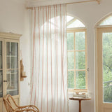 Rideau Tamisant Brodé Orange Bohémien Passe Tringle 140 x H260 cm