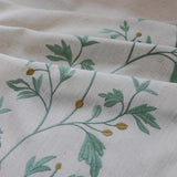 Rideau Style Rustique En Coton Lin Végétal 140 x H240 cm Herbe Vert