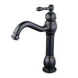 Robinet de Lavabo Mitigeur en Laiton Noir Mat