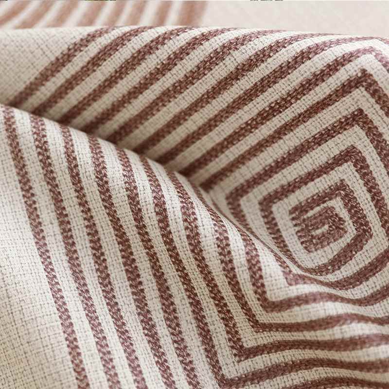 Nappe Table Toile Cirée Beige Graphique Rectangle Anti Tache Lavable