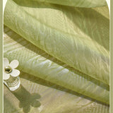 Voilage à œillets Blé Couleur Uni Vert Blanc Jaune Brun-Maisonfans.com