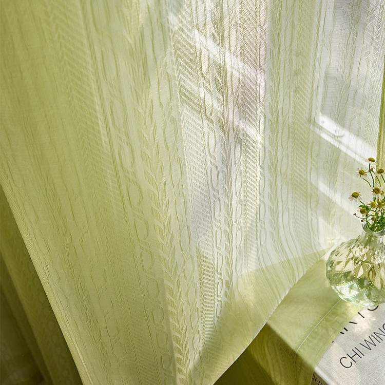 Voilage à œillets Blé Couleur Uni Vert Blanc Jaune Brun-Maisonfans.com