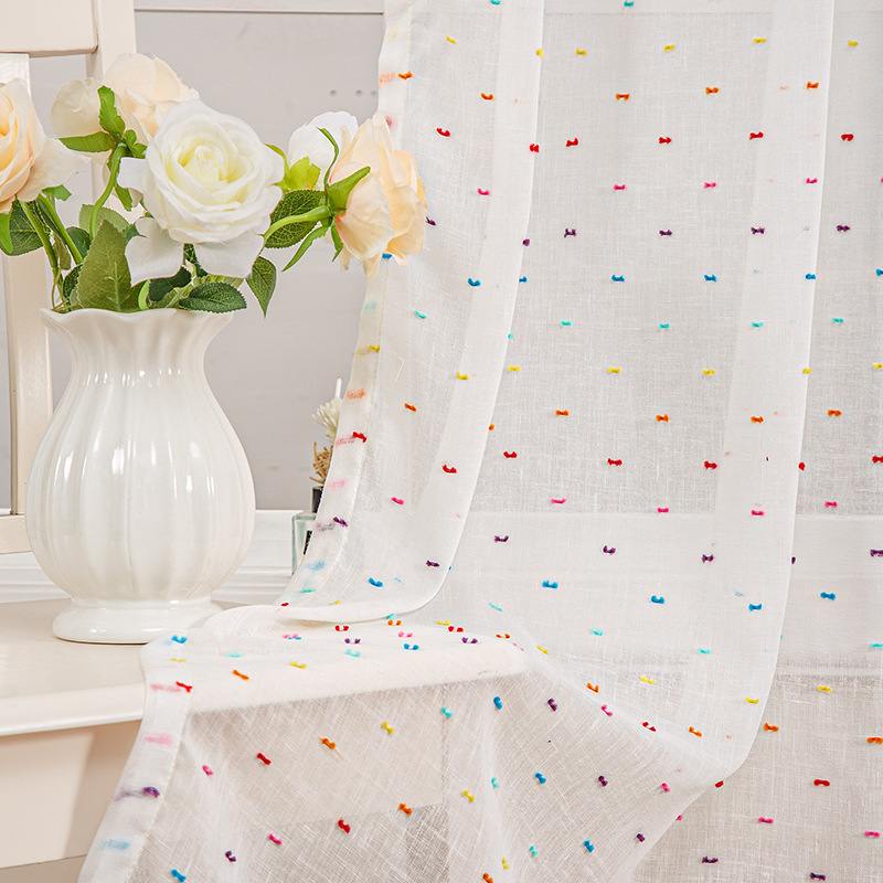 Voilage à œillets Bonbons Fleur Coupée 140X240 Colorés-Maisonfans.com