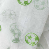 Voilage Enfant Football Broderie Rideaux à œillets 140 x H240 cm Vert