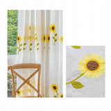 Voilage Tournesol Brodé 140 x H240cm Chambre Salon-Maisonfans.com