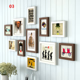 Lot de 11 cadres photos en bois modèle 03