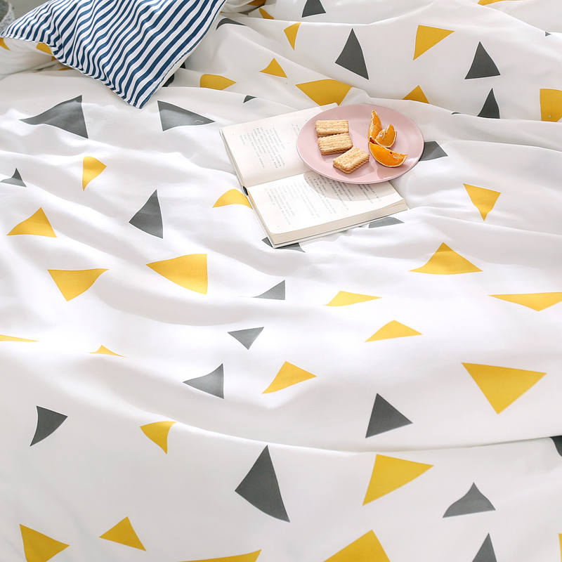 Housse de Couette et Deux Taies graphique Blanc tendance art adulte